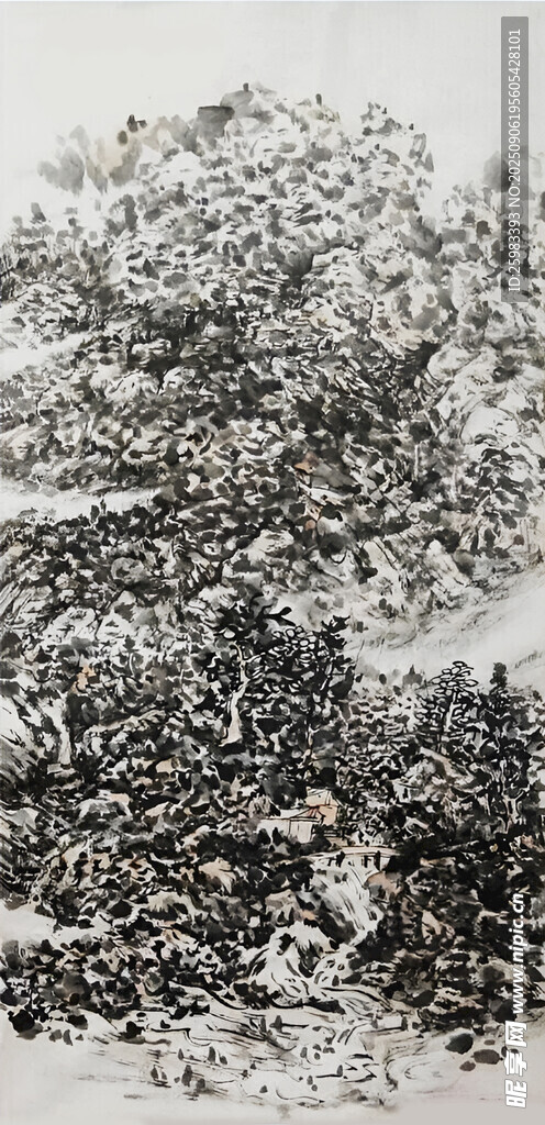山林树景图