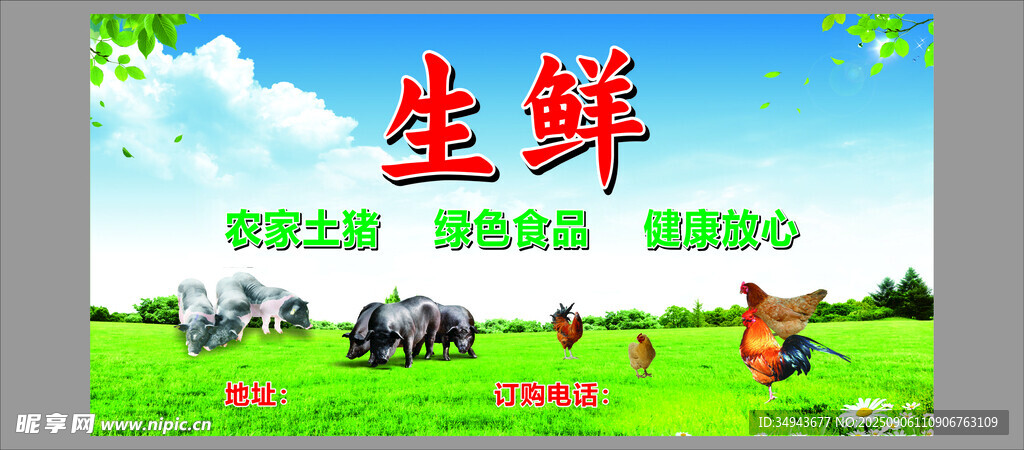 生鲜农产品促销宣传图