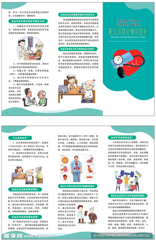 高血压患者管理 三折页