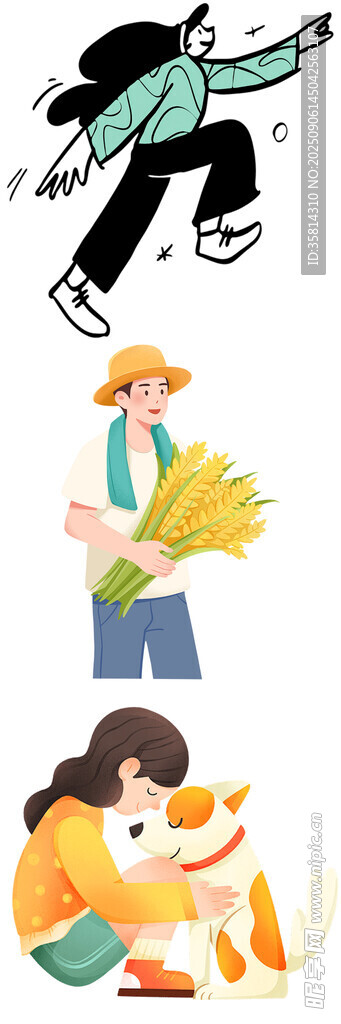 多样生活场景插画