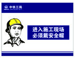 施工现场安全帽佩戴提示