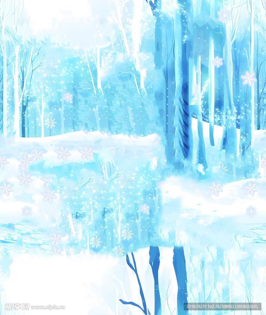 梦幻冰雪森林景观