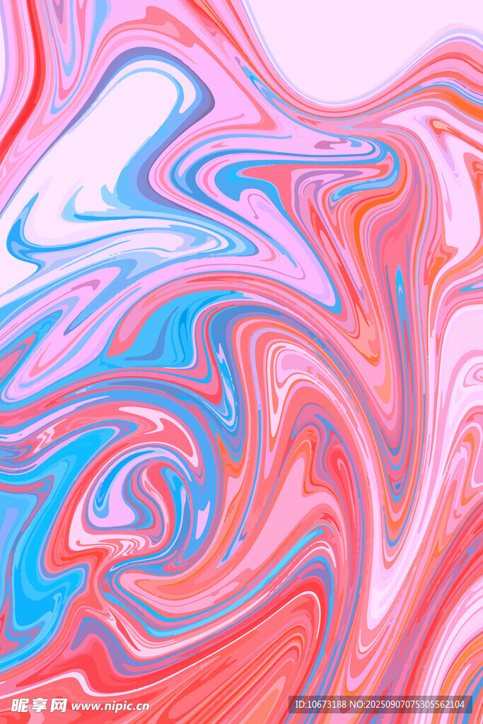 梦幻流体渐变彩色纹理图案