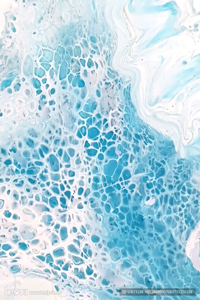 梦幻蓝白水彩纹理图案