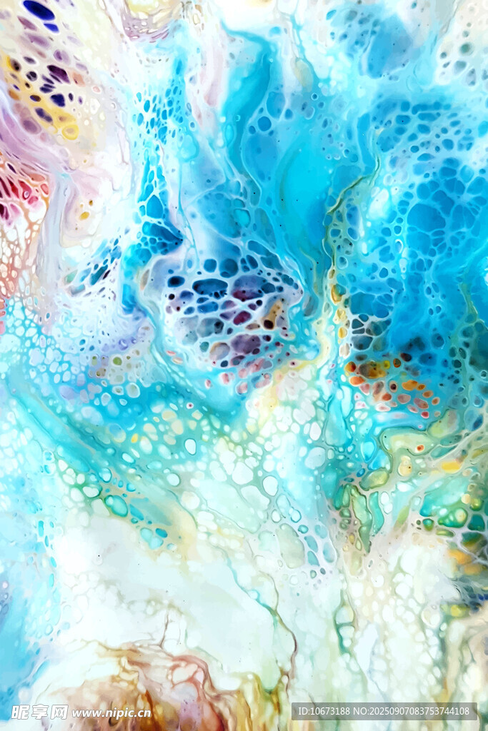 梦幻抽象水彩纹理图案