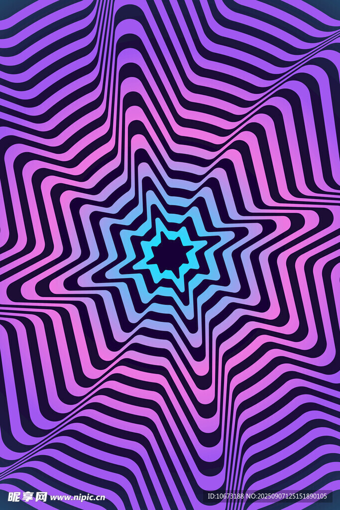 梦幻紫蓝几何抽象图案