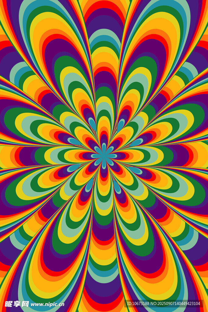 绚丽多彩的抽象花纹图案