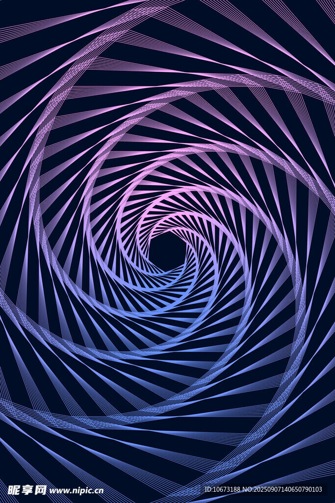 梦幻螺旋线条图案