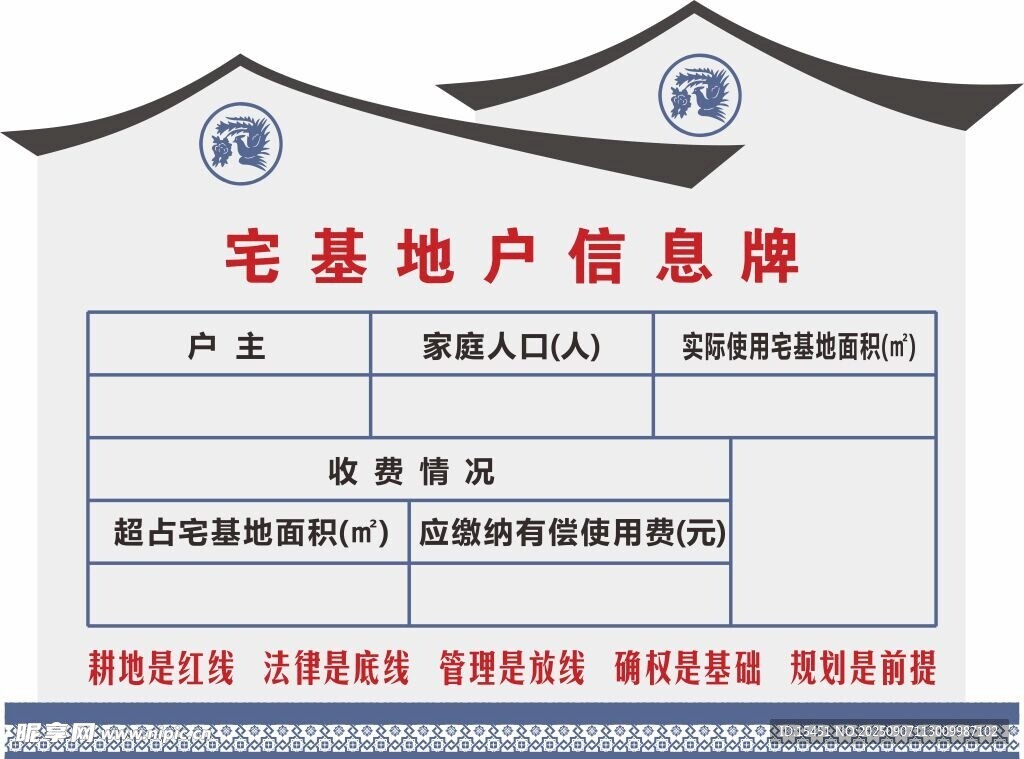 宅基地信息牌展示