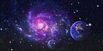 宇宙中的地球与星系