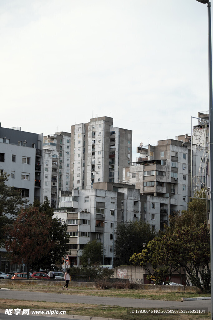 城市住宅区高楼景观