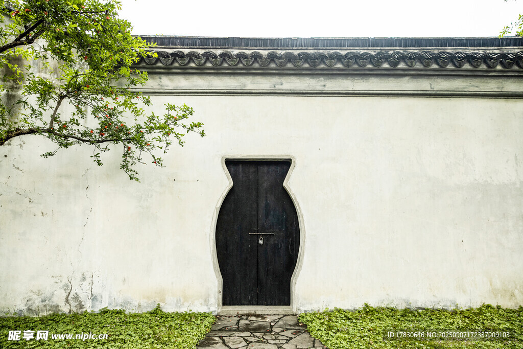 中式建筑古庭院