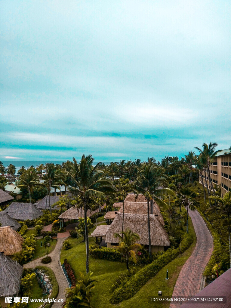 热带乡村风光俯瞰美景