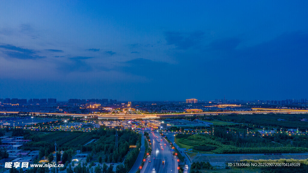 石家庄正定古城夜景