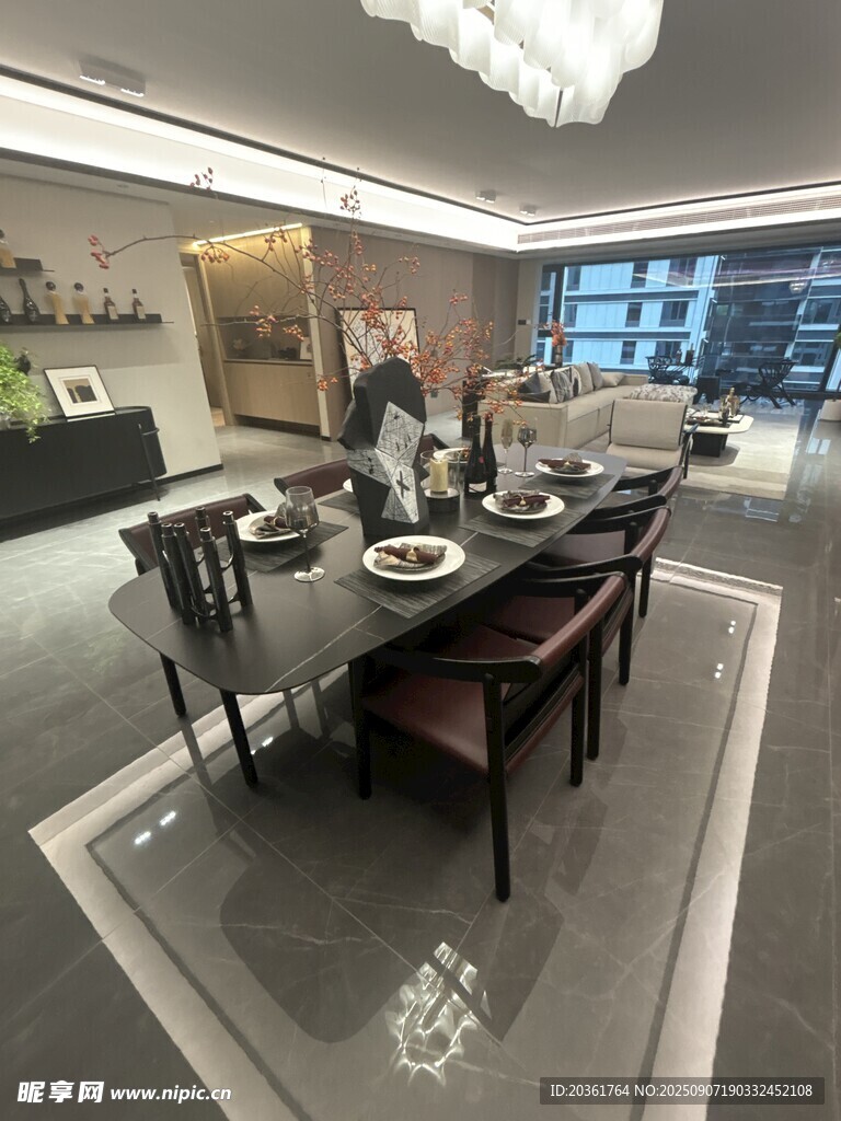 现代风格餐厅室内场景