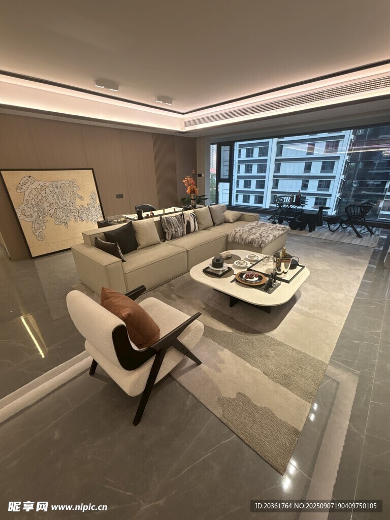 现代简约风豪华客厅空间
