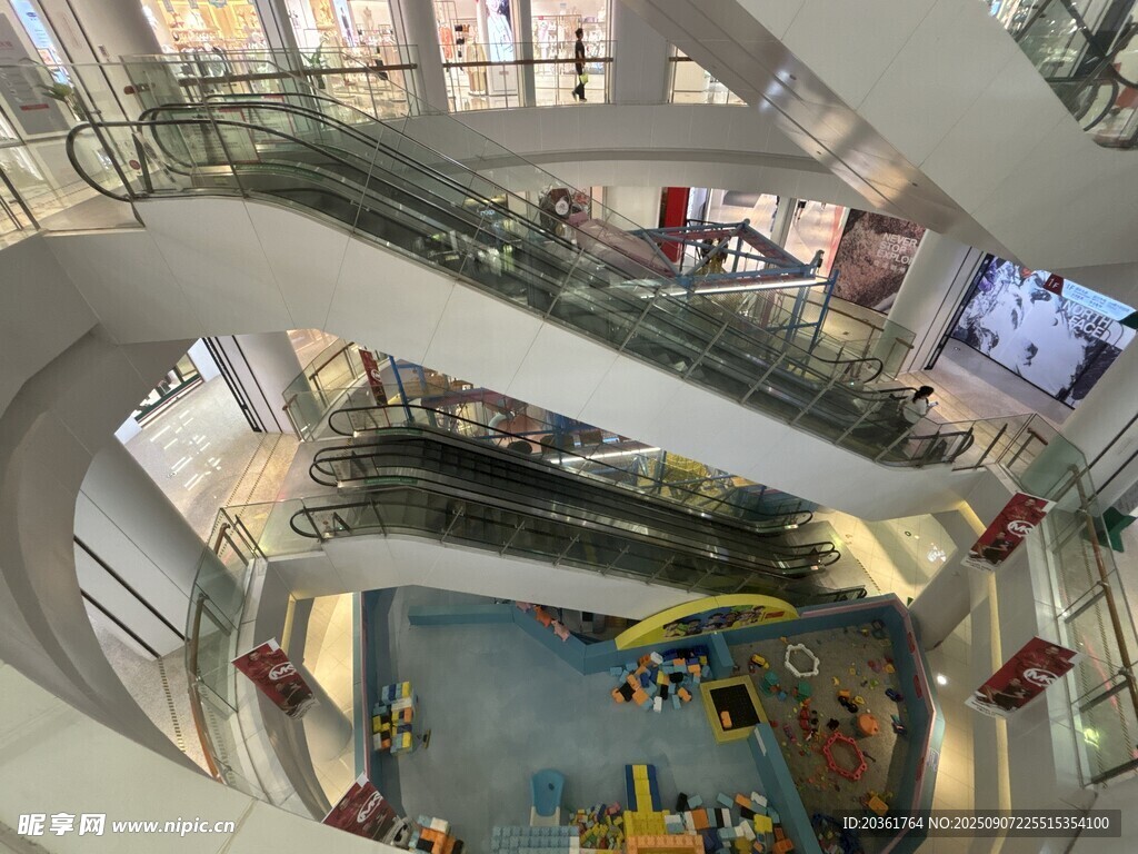 商场内部多层空间景象