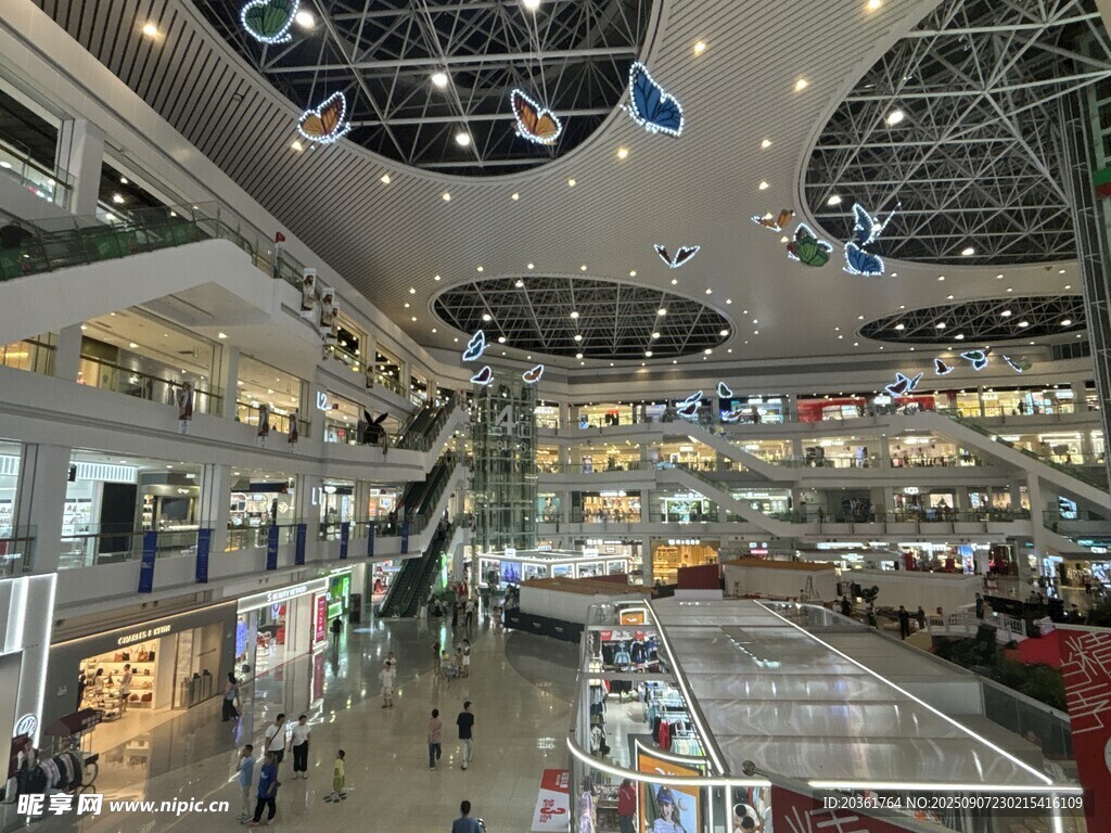 现代大型商场内部景象