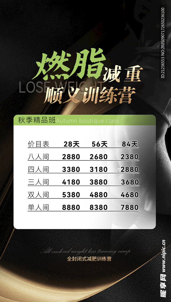 燃脂减肥减重海报