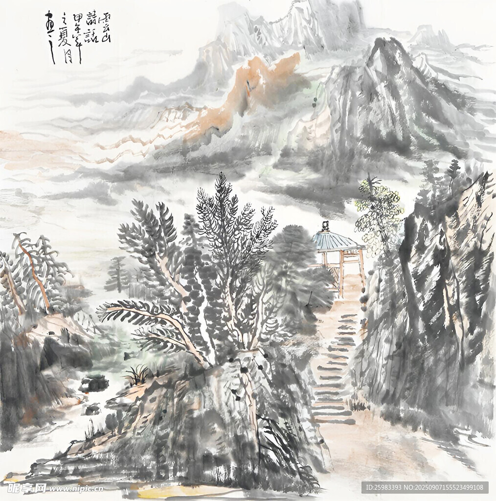 高山流水图