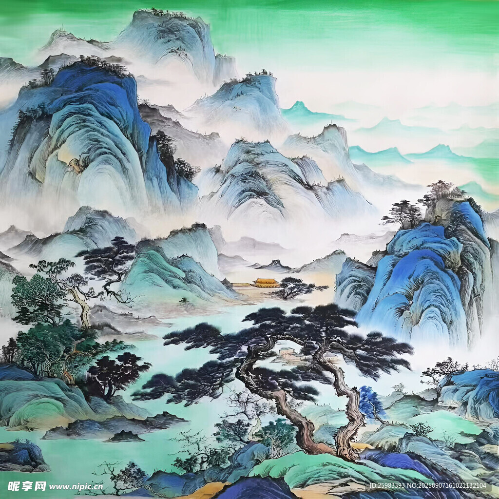 水墨山水图