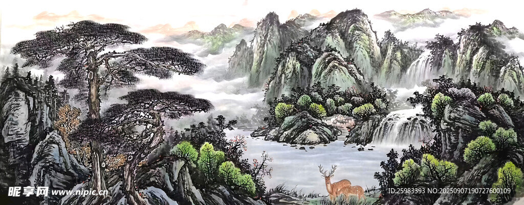 青松山水图