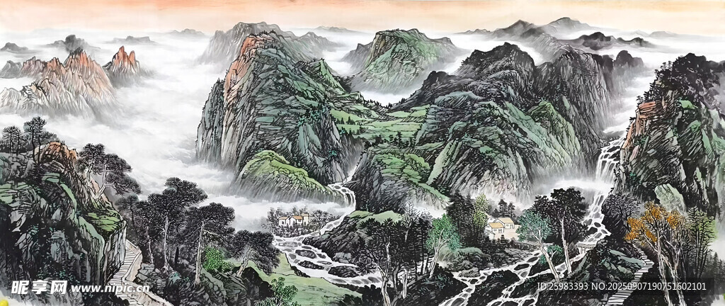 高山流水图
