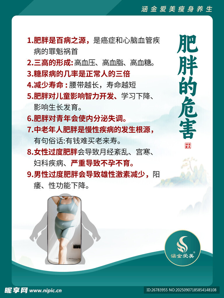 肥胖危害科普宣传页