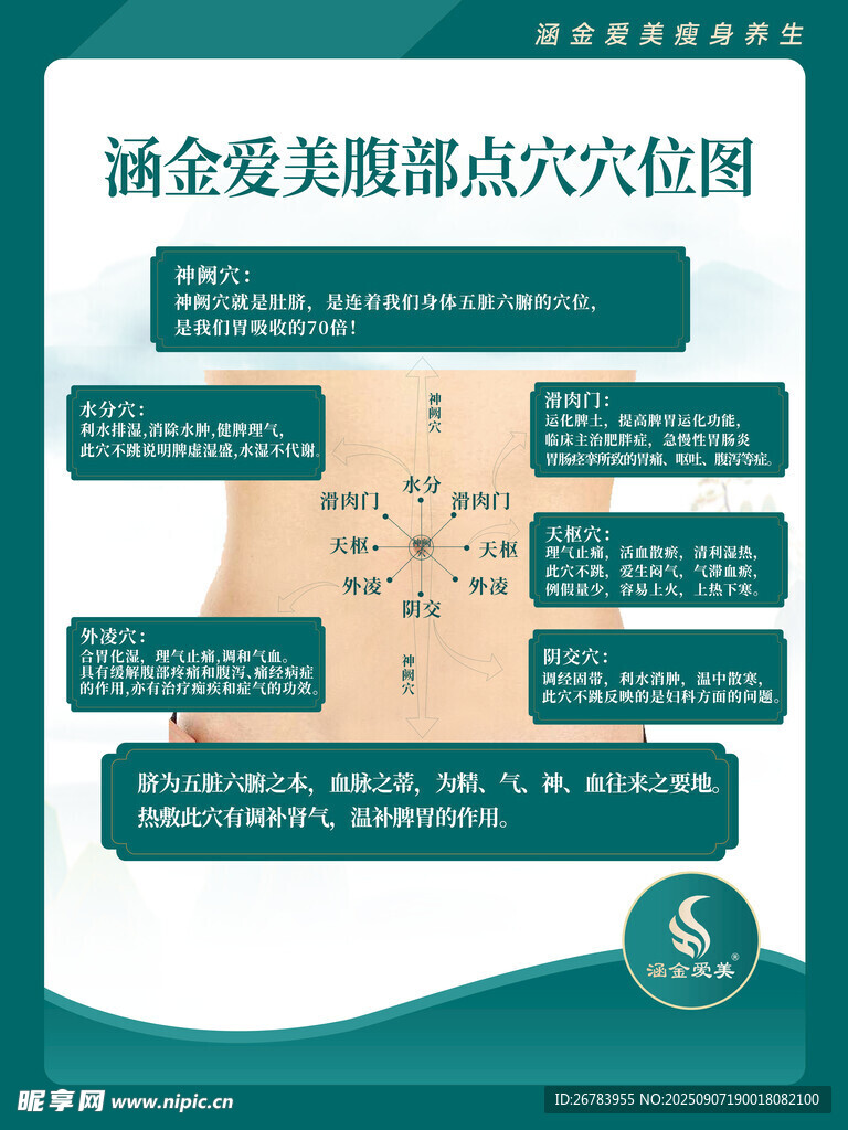 涵金爱美腰部穴位图