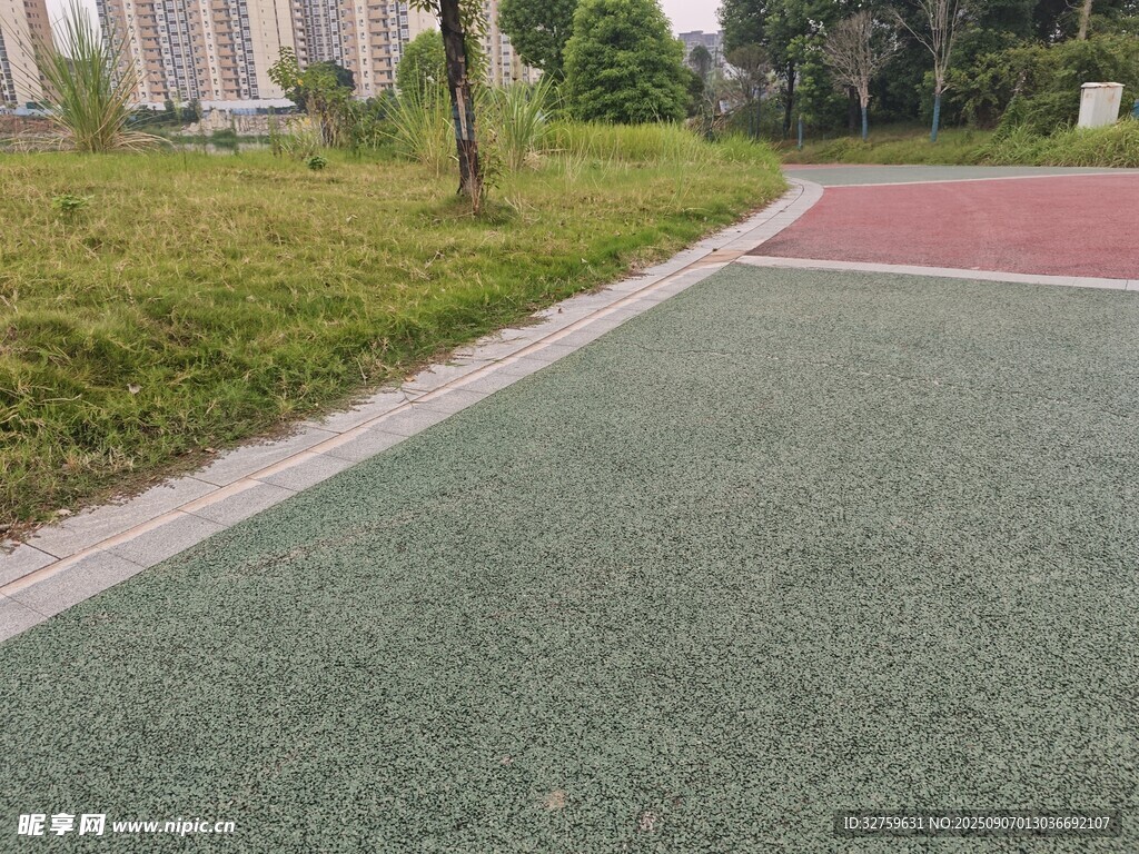 彩色塑胶跑道景观