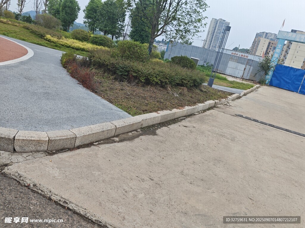 城市道路旁的绿化景观