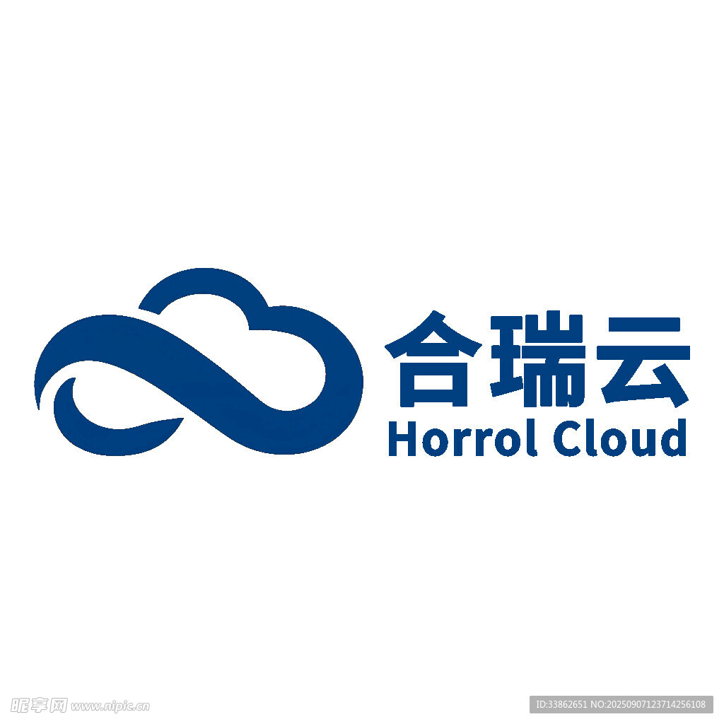 合瑞云互联科技logo标志横版