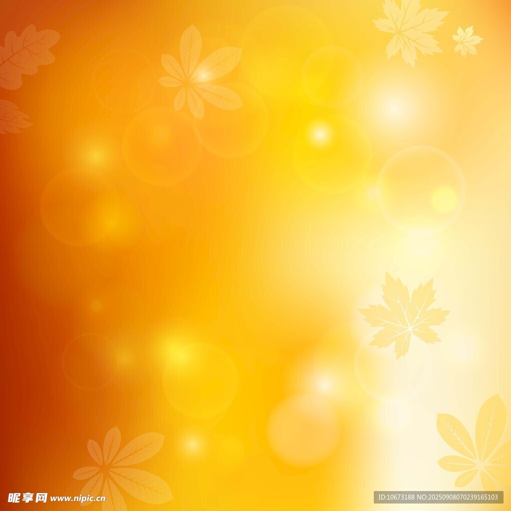 梦幻暖黄色花朵背景图