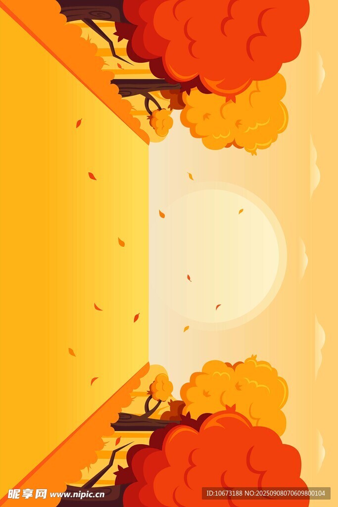 秋日黄昏风景图