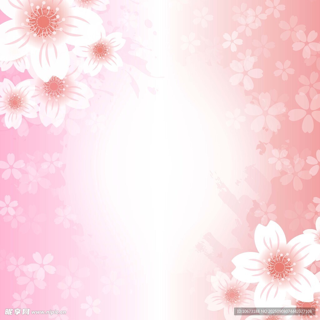 粉色樱花梦幻背景图