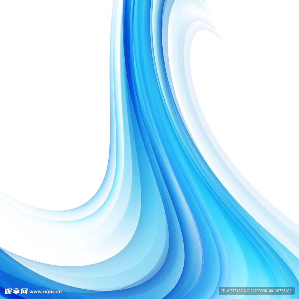 蓝色动感曲线背景图案