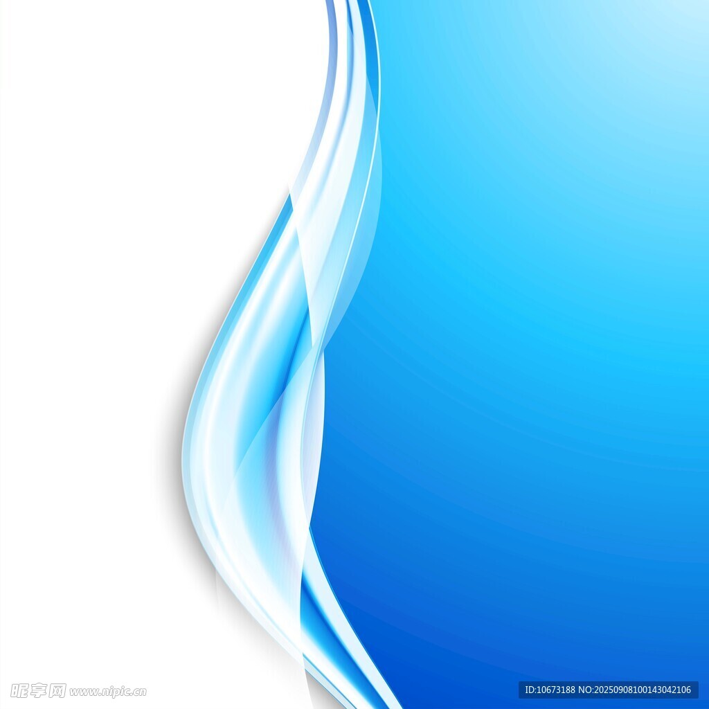 蓝色动感曲线背景图
