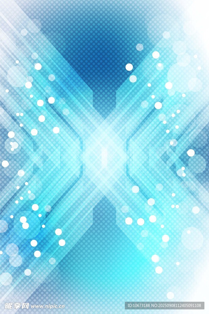梦幻蓝色科技感光效背景