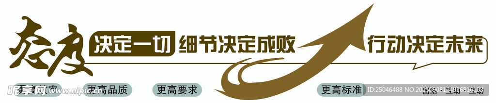 态度决定一切形象墙