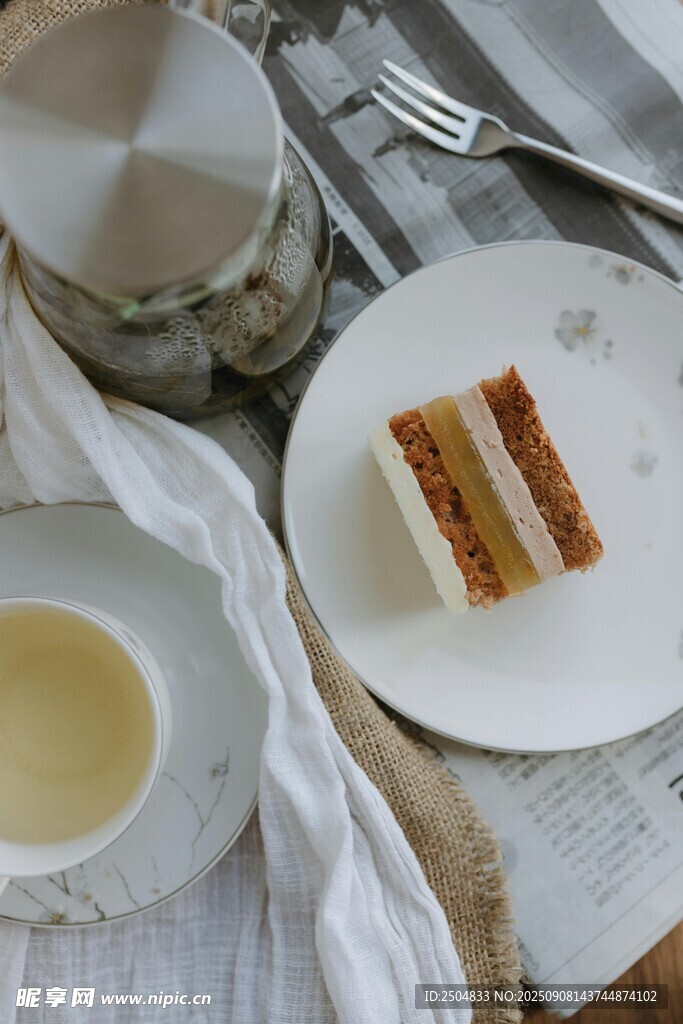 精致下午茶甜点与饮品