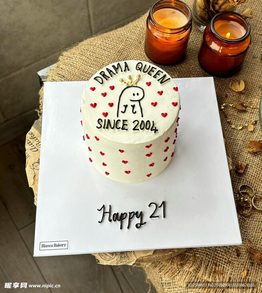 21岁生日蛋糕庆祝时刻