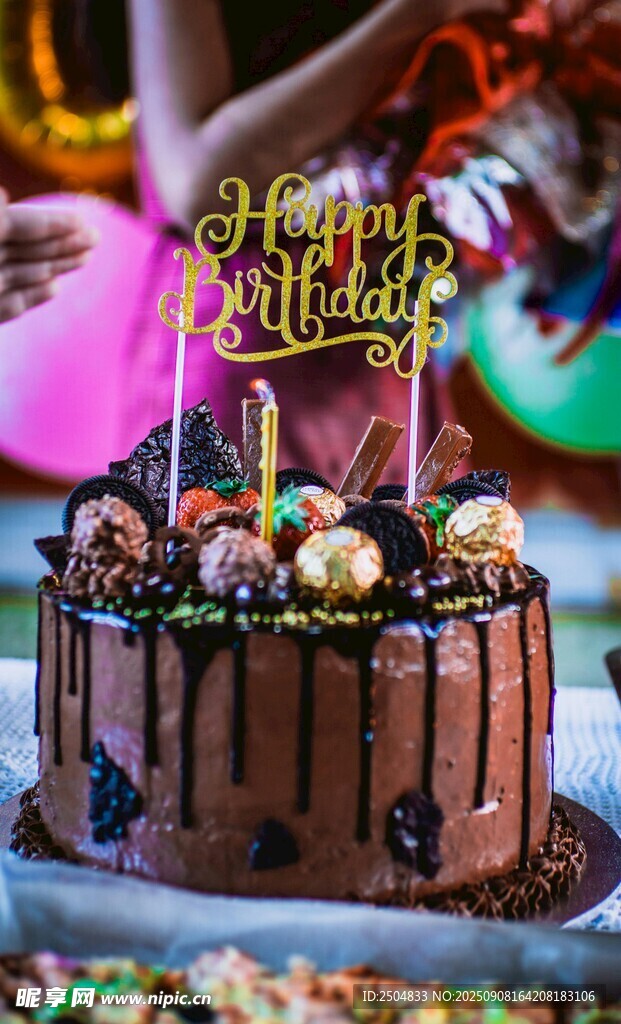 巧克力生日蛋糕 甜蜜庆祝