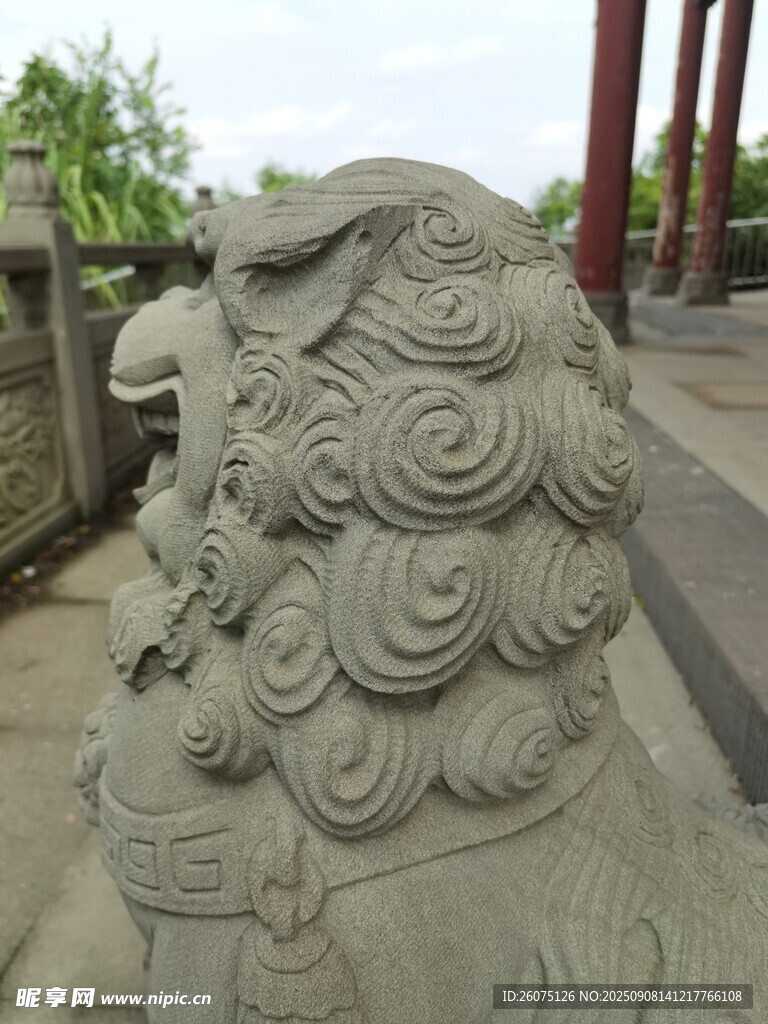 石狮子特写