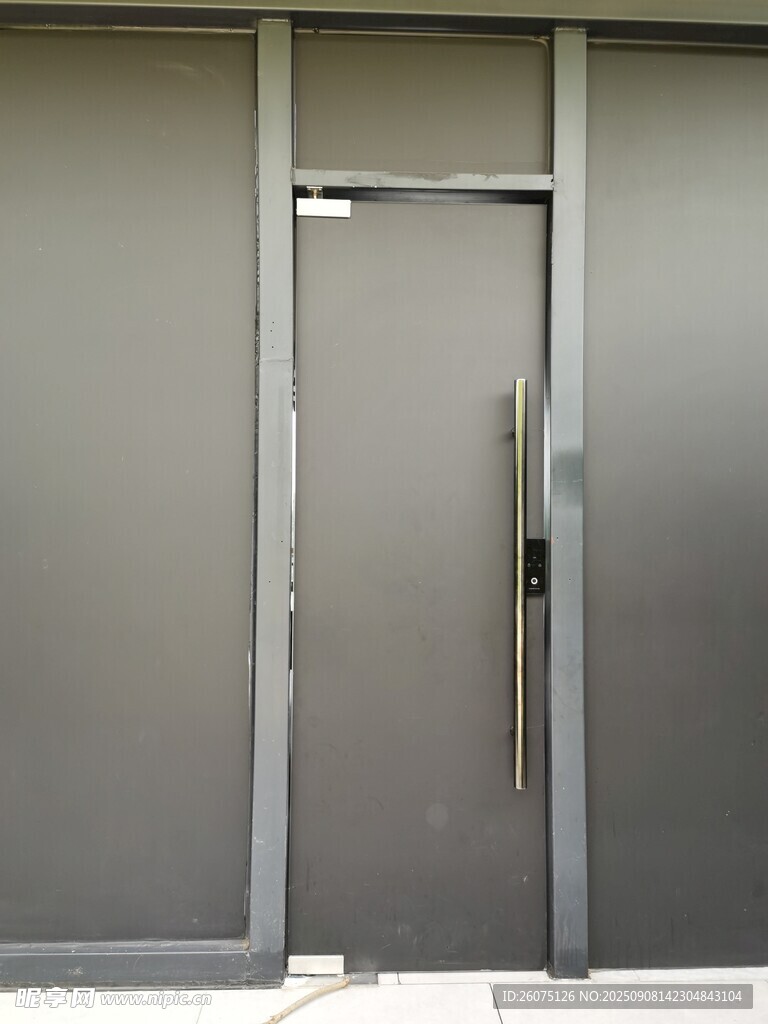 现代金属质感单扇门