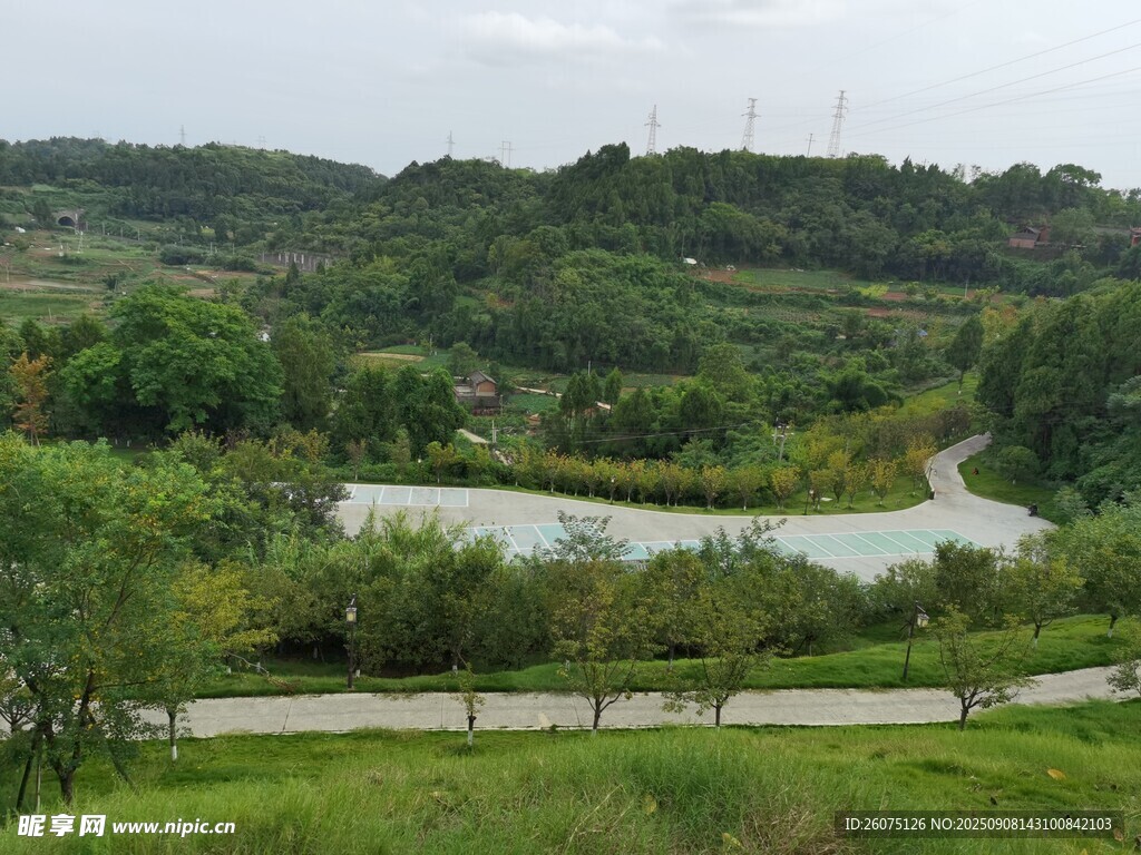 自然风光中的蜿蜒公路