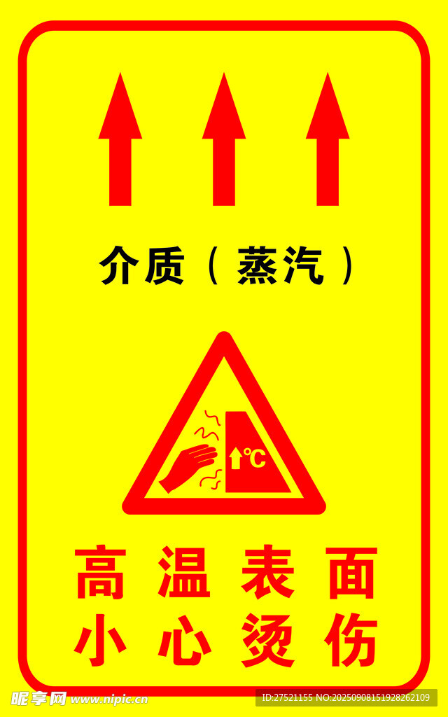 小心烫伤警示牌