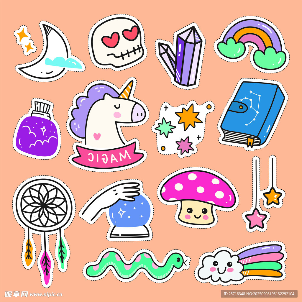 卡通涂鸦元素