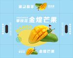 芒果包装盒 平面展开图