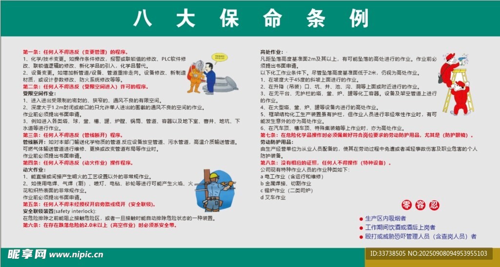 八大保命条例