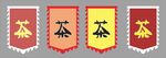 古代风格徽章图案 旗帜设计